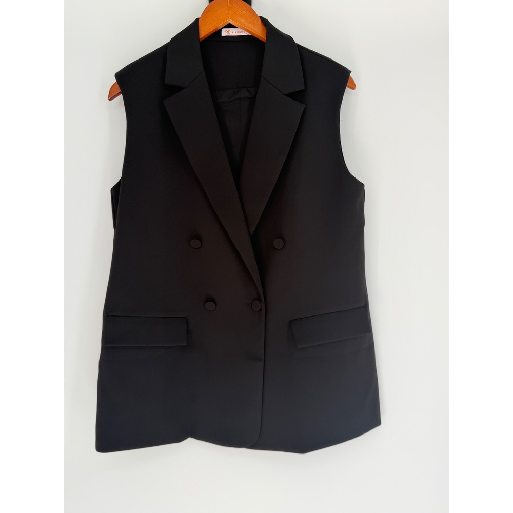 KIRUNDO Womens Blazer Vest Medium Office Siren Professional Chic Business Attire